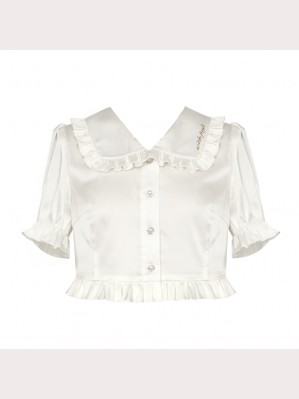 Morning Fog Lolita Style Blouse by Withpuji (WJ82)